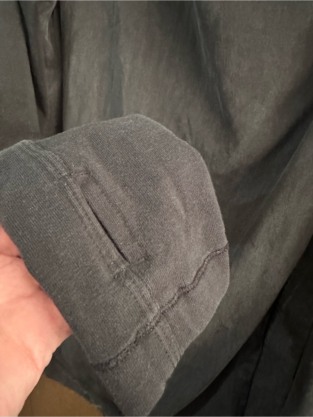 Lululemon Blissed Out Wrap Black Asymmetrical Hooded Sweater Size 6 - Picture 10 of 14